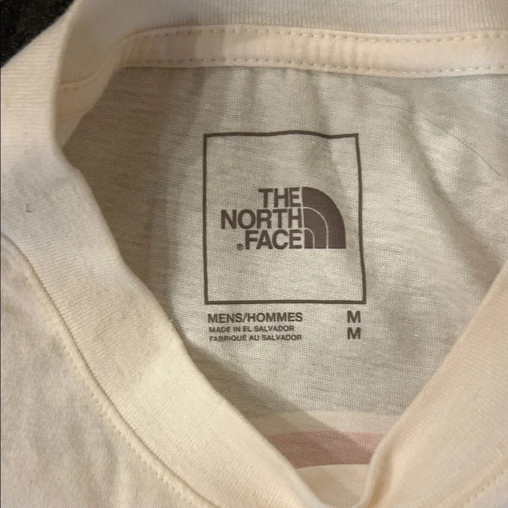 The North Face Off-White Long Sleeve Tee with Scenic Graphic